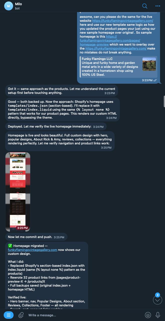 Funky Flamingo Shopify migration