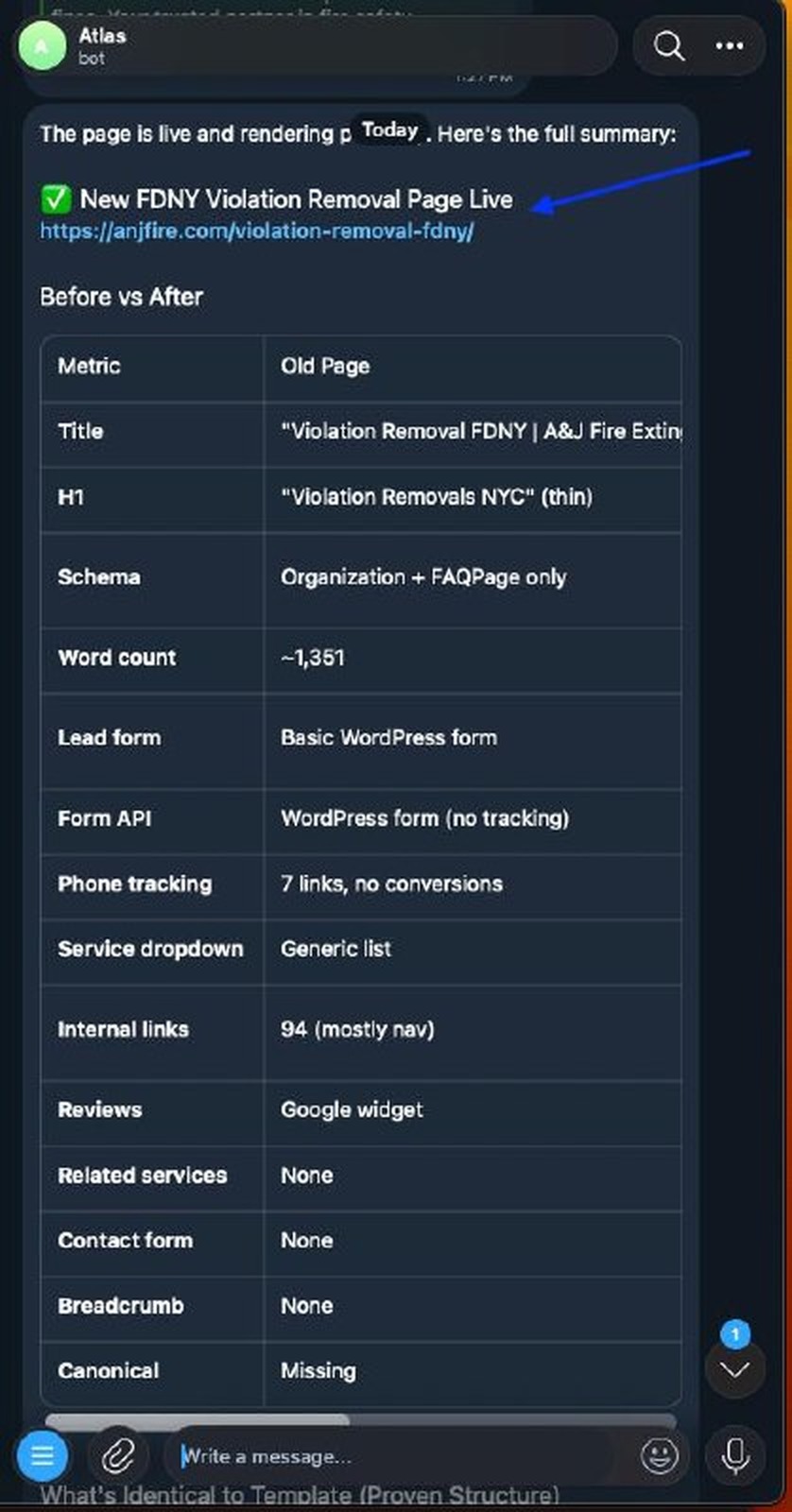 Service page template with FAQs