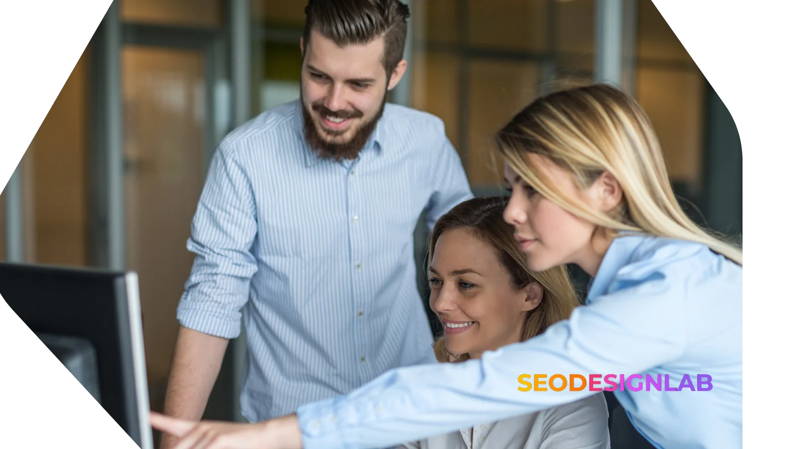 Group of local business owners discussing local marketing strategy