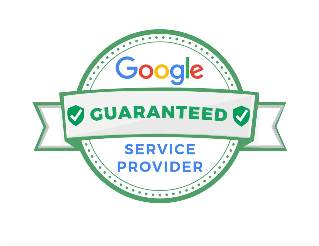 A business owner wearing a Google Guarantee badge
